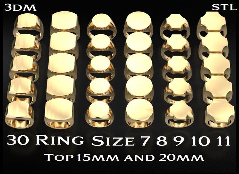 Signets basic blank pack 30 rings 703