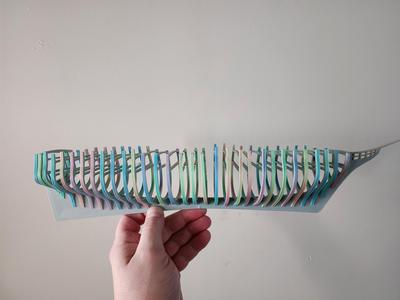 Brig Ship Skeleton – Pirate-Style Model Base