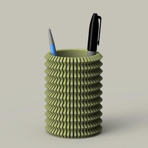Flared Ribbed Pen Cup