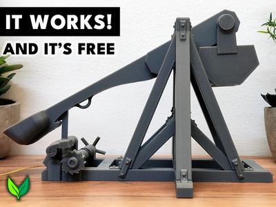 Working 28mm Trebuchet – Functional Fantasy Siege Engine (3D Printable)   