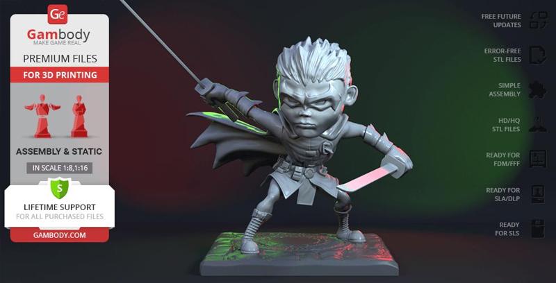 Chibi Robin 3D Printing Figurine | Assembly