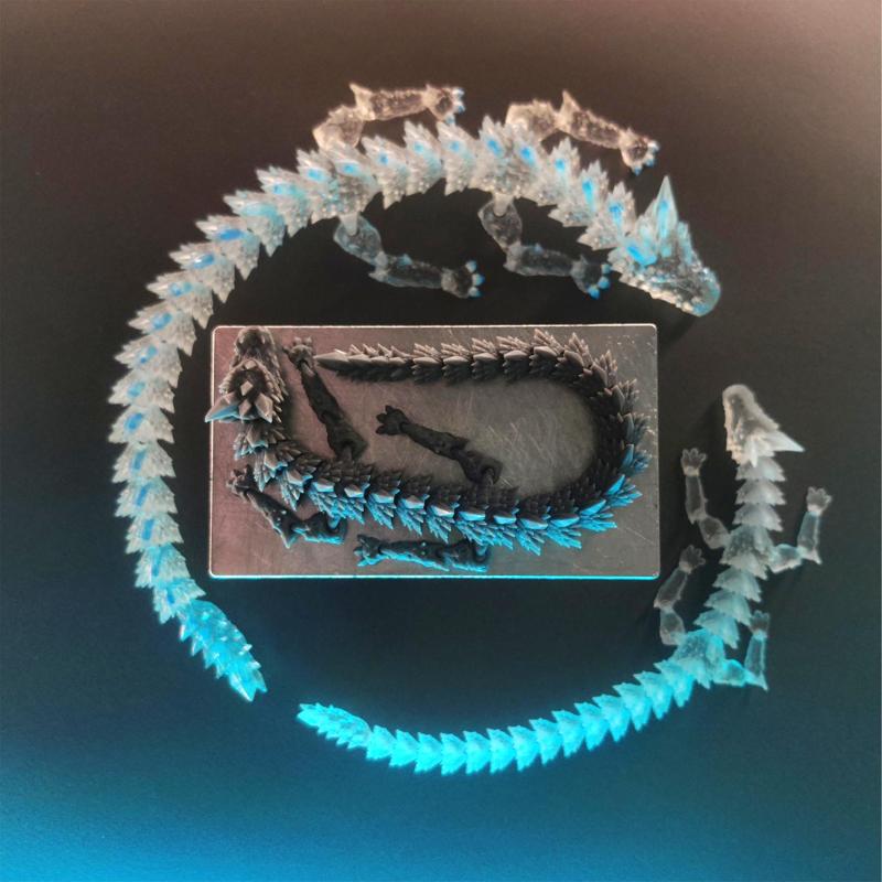 Hollow Dragon, Print in Place, Articulating
