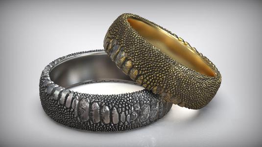 Serpent Snake Skin Wedding Band Reptile Ring