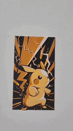 ¡Pikachu Electrizante en 3D! Cuadro para Fans de Pokémon (STL)   