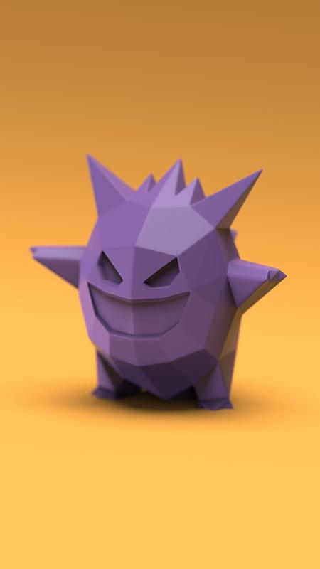 Low-poly Gengar