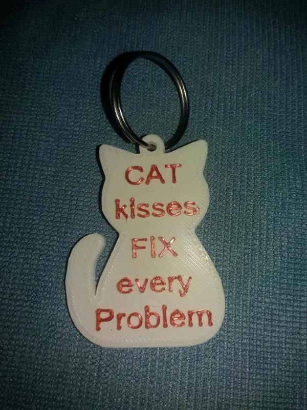 Schlüsselanhänger Katze - Key fob cat   