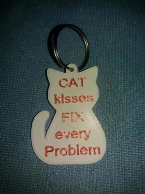 Schlüsselanhänger Katze - Key fob cat   