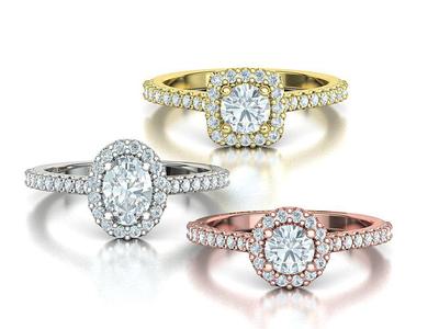 HALO RINGS COLLECTION 3 RINGS SET