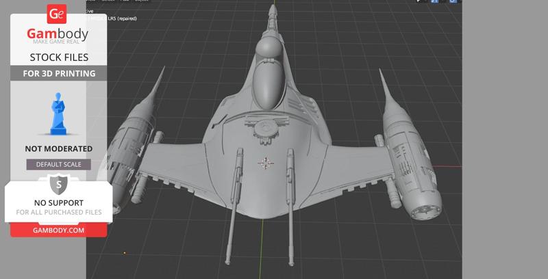 Mandalorian N1 Starfighter for 3.75 Action Figure with Firing Missiles