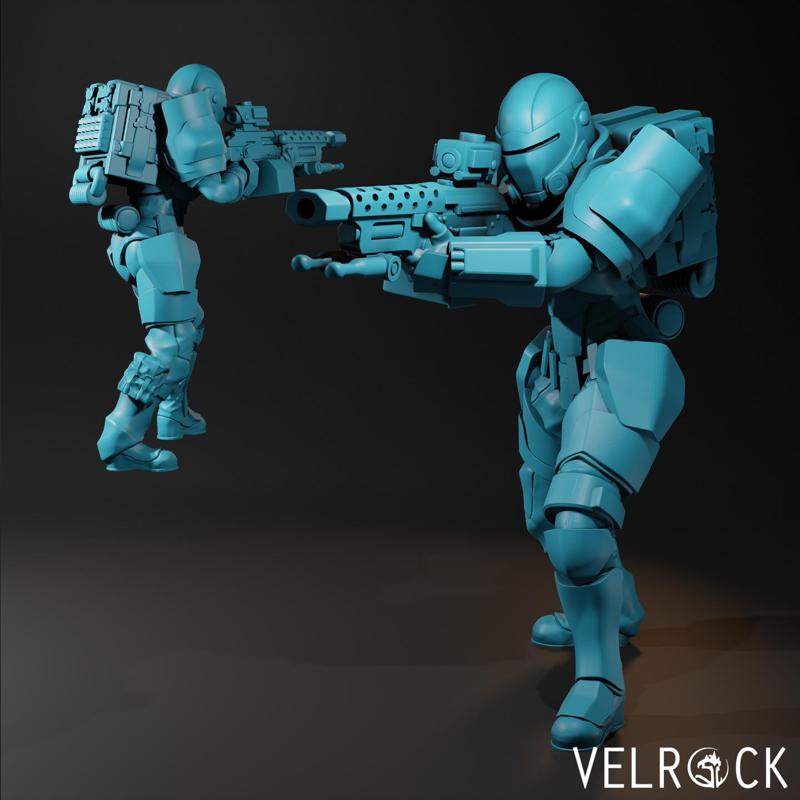 Tempest Guardsman Heavy Gunner 4 (Female) (PRESUPPORTED)