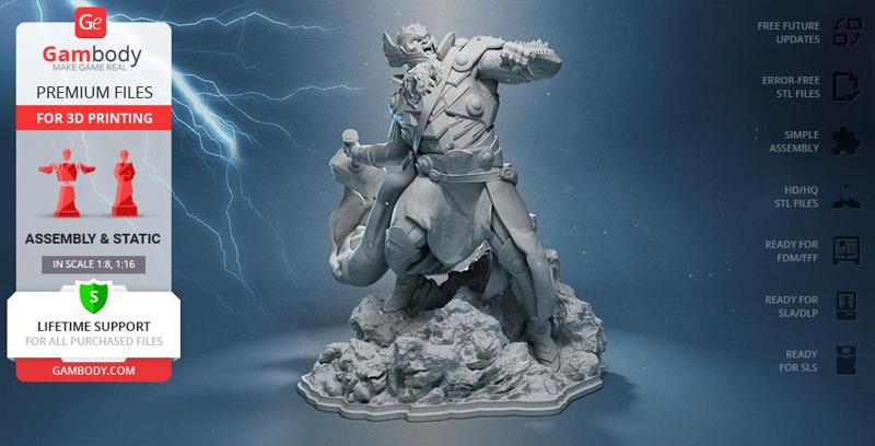 King Thor 3D Printing Figurine | Assembly