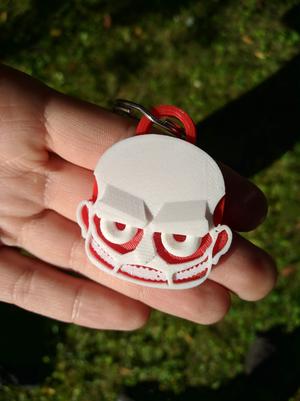 Colossal titan keychain. Dual color with one extruder