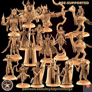 Blood Elves BUNDLE (18 Unique pre-supported STLs)