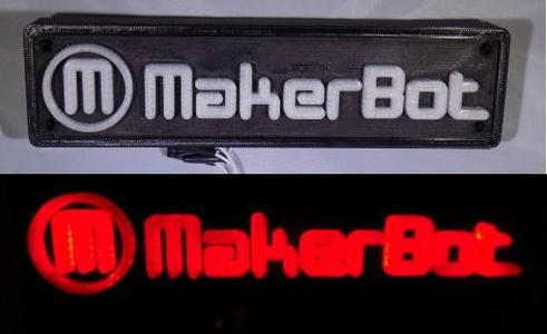 LED Makerbot Logo Nightlight