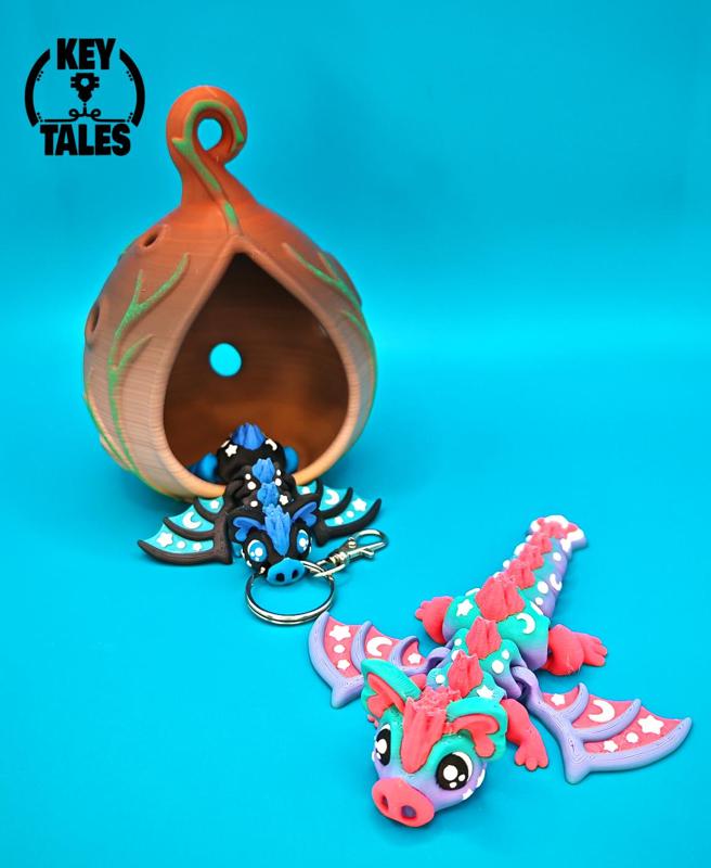 The Dragon: June and the Nest - (mini - standard - keychain - flexi)