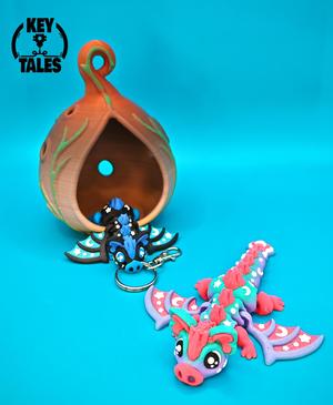 The Dragon: June and the Nest - (mini - standard - keychain - flexi)