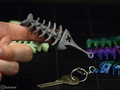 Flexi Swordfish Bone Keychain