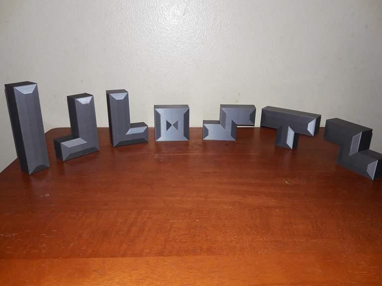 Modern Tetris Tetromino Set