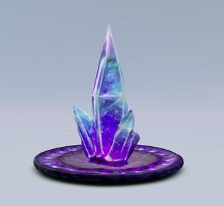 A crystal on a pedestal