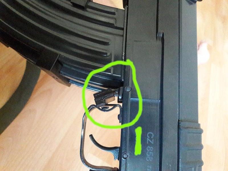 Double side Magazine release extension for CZ SA58 (VZ58)