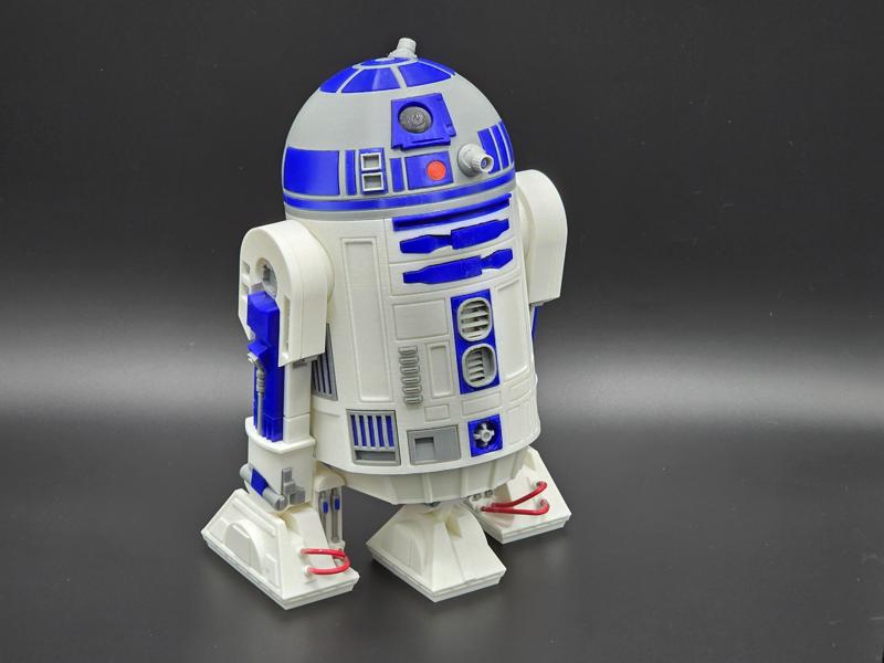 R2D2 Astromech Droid Model (Color Divided, Fully 3D-Printed) - US Water Rockets