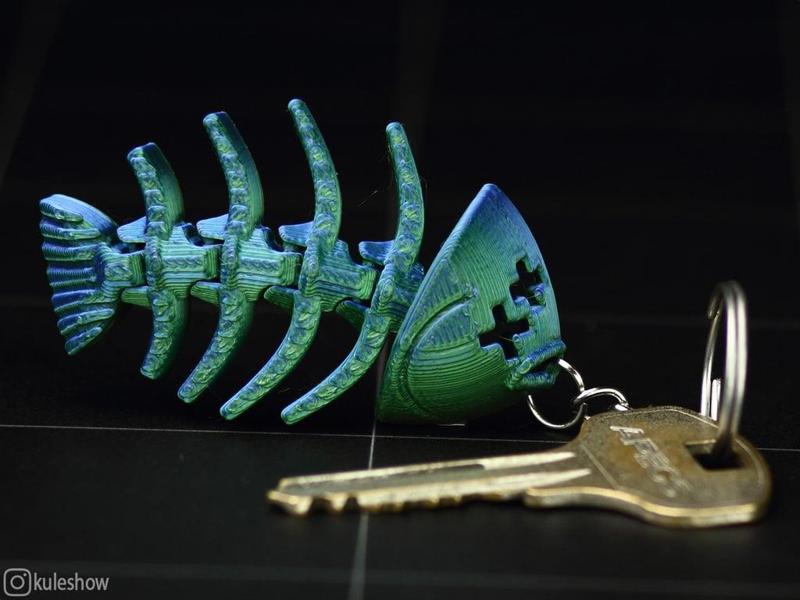  Flexi Flounder Bone Keychain