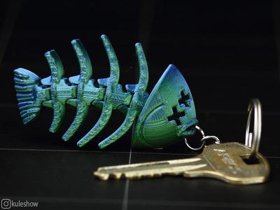  Flexi Flounder Bone Keychain