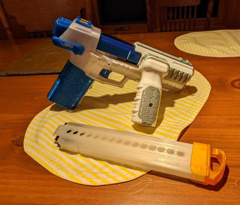 Nerf Half Dart Printable Angled Talon Style Magazine