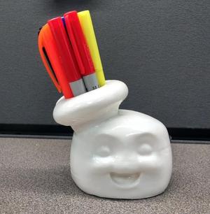 Ghostbuster Stay Puft Marshmallow Man Pen Holder Plant Holder