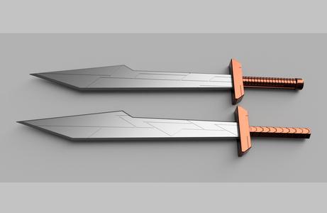Thor Ragnarok Inspired Swords Cosplay Prop (Set of Two)
