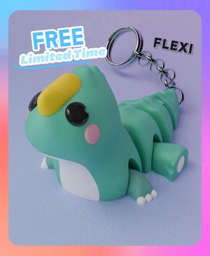 Flexi Proceratosaurus Dinosaur Keychain (Single Color)