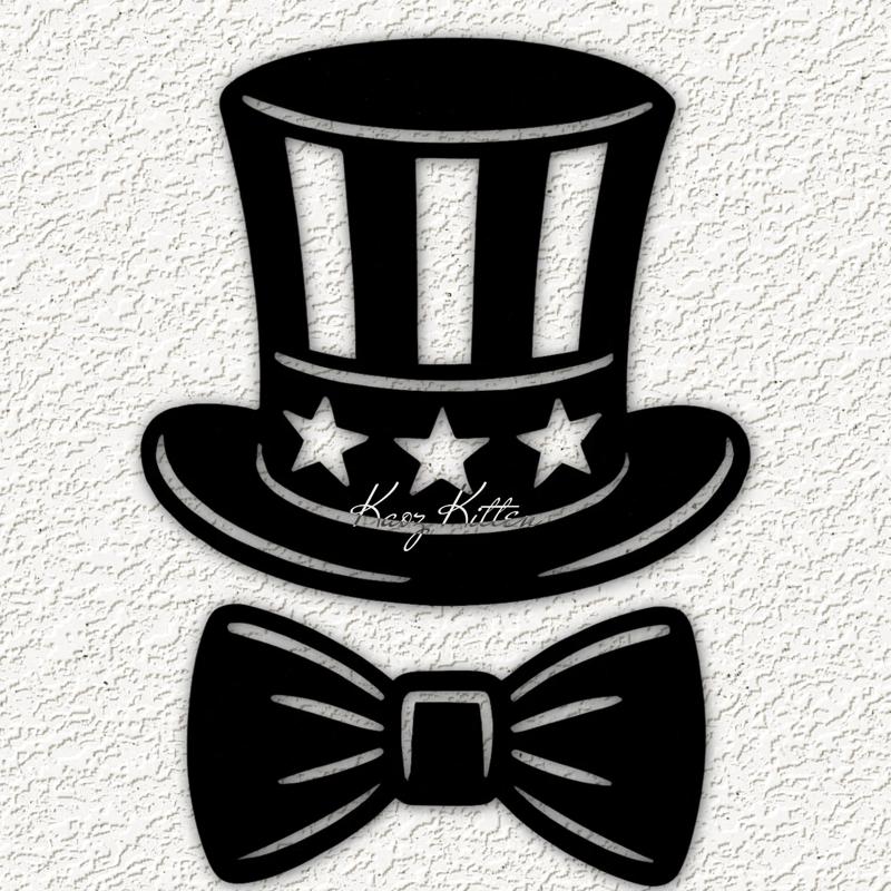 usa hat bow wall art home decor