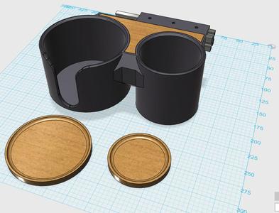 Rail Mount Cup Holder (For 20-20 Extrusions)