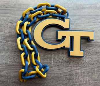 Georgia Tech Yellow Jackets Oversized Necklace, Pendant