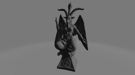 Baphomet Sculpture + lowpoly version