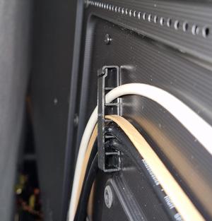 Very simple flat cable management, organizer for tv
