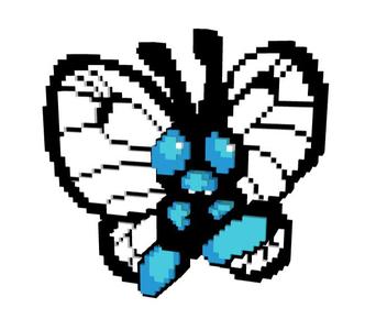 Butterfree : 3D Version of Pokemon Yellow Sprite