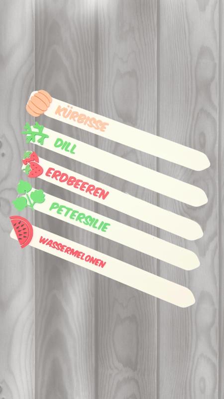 Pflanzen Sticks, Pflanzen Schilder Deutsch German
