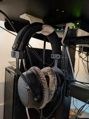 Under-desk Headphone Hook