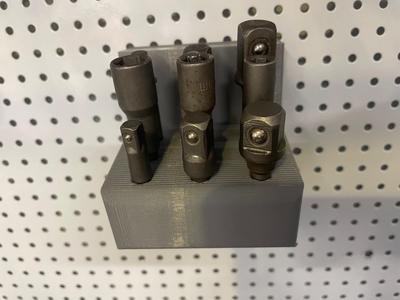 9x tall hex bit peg board holder