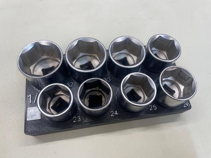 socket holder bin 23-32 metric, gridfinity