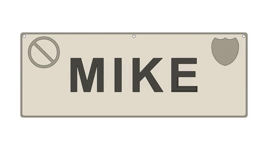 License plate / Door sign