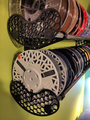Side gate for filament spool wall mount / holder / rack