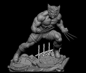 Marvel X-men Statue - Wolverine - 3D Print Files (STL)