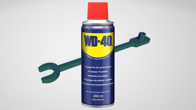 tube WD-40 spécial vis hélicoïdale diamètre 8 mm - WD-40 tube special helical screw diameter 8 mm