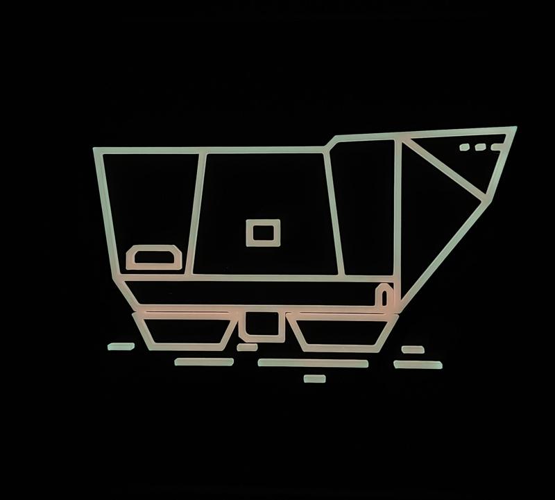Star Wars Neon Line Art - Sandcrawler