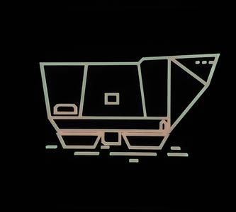 Star Wars Neon Line Art - Sandcrawler