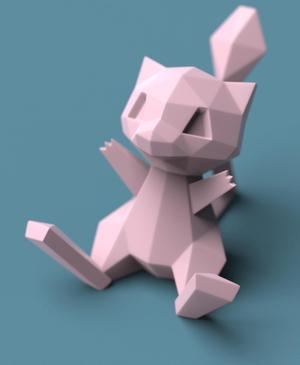 Low-poly Mew