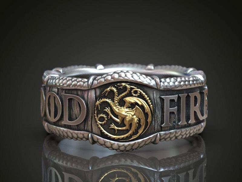 Ring dragons emblem house Targaryen
