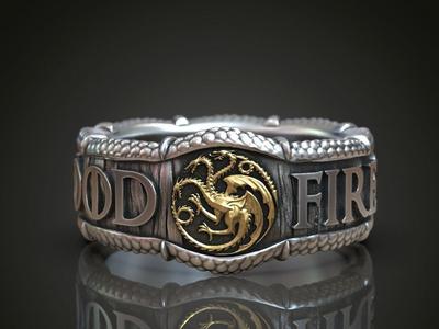 Ring dragons emblem house Targaryen